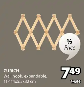 JYSK ZURICH Wall hook expandable offer