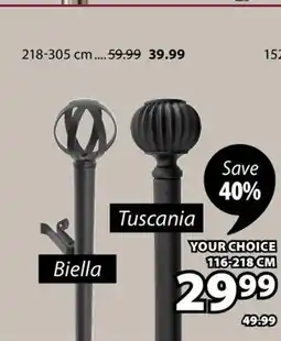 JYSK Biella Curtain Rods offer