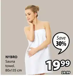 JYSK NYBRO Sauna towel offer