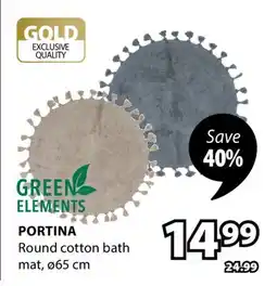 JYSK PORTINA Round cotton bath mat offer