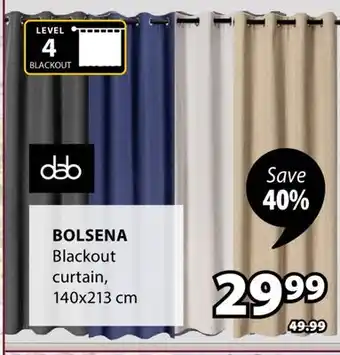 JYSK BOLSENA Blackout curtain offer