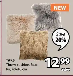 JYSK TAKS Throw cushion, faux fur offer