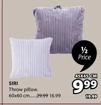 JYSK SIRI Throw pillow offer