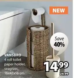 JYSK VANSBRO 4 roll toilet paper holder offer