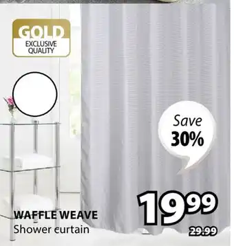 JYSK WAFFLE WEAVE Shower curtain offer