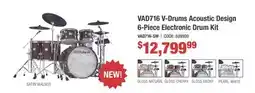 Long & McQuade VAD716 V-Drums Acoustic Design 6-Piece Electronic Drumkit - Satin Walnut offer