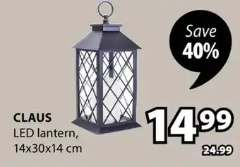 JYSK CLAUS LED lantern offer