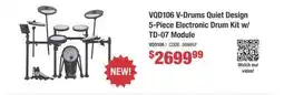 Long & McQuade VQD106 V-Drums Quiet Design 5-Piece Electronic Drumkit offer