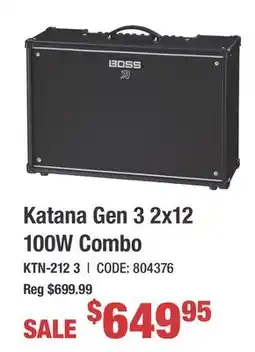 Long & McQuade Katana Gen 3 2x12 Combo Amplifier - 100 Watt offer