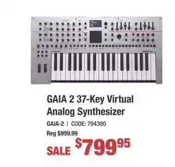 Long & McQuade GAIA 2 37-Key Virtual Analog Synthesizer offer