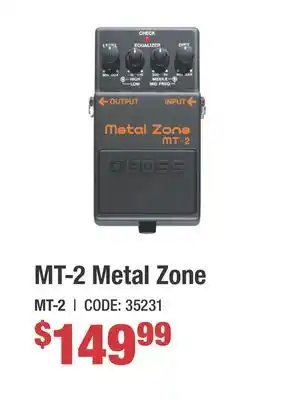 Long & McQuade Metal Zone offer