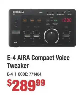 Long & McQuade E-4 AIRA Compact Voice Tweaker offer