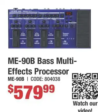 Long & McQuade ME-90B Bass Multi- Effects Processor offer