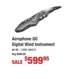 Long & McQuade Aerophone GO Digital Wind Instrument - Graphite offer