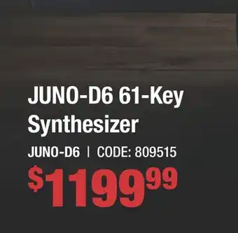 Long & McQuade JUNO-D6 61-Key Synthesizer offer