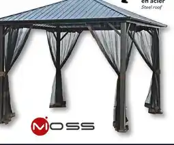 Matériaux Pont Masson Sun Shelter MOSS 10'X10' With Steel Roof Anthracite offer