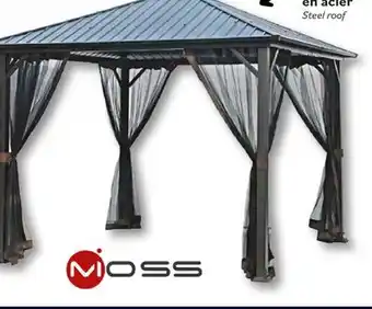 Matériaux Pont Masson Sun Shelter MOSS 10'X10' With Steel Roof Anthracite offer