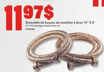 Matériaux Pont Masson 1/2'' X 5' washing machine hose set offer