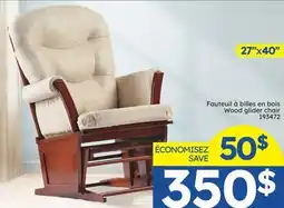 Rossy Wood glider chair offer