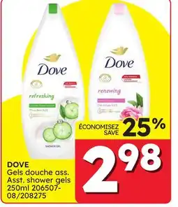 Rossy DOVE Asst. shower gels offer