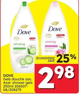 Rossy DOVE Asst. shower gels offer