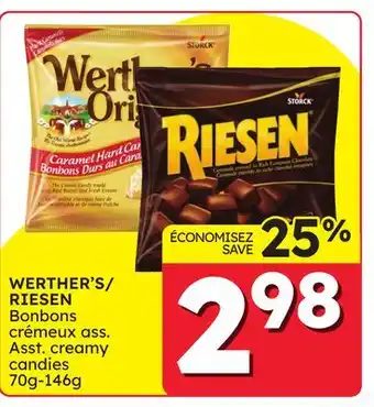 Rossy WERTHER'S/ RIESEN Asst. creamy candies offer