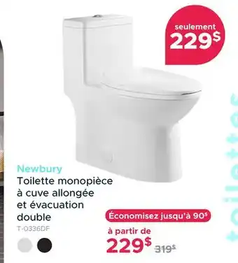 Bath Depot Toilette monopièce à cuve allongée et évacuation double Newbury offer