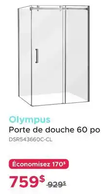 Bath Depot Porte de douche 60 po Olympus offer