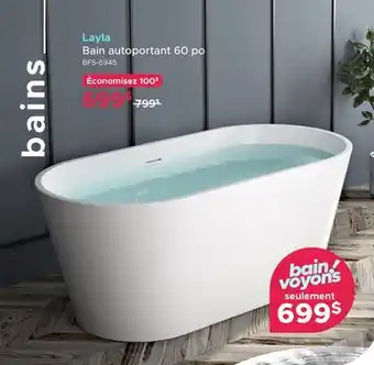 Bath Depot Bain autoportant 60 po Layla offer