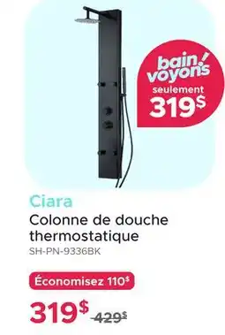 Bath Depot Colonne de douche thermostatique Ciara offer