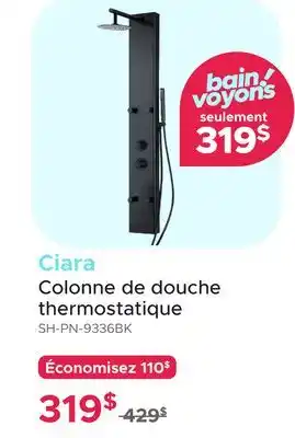 Bath Depot Colonne de douche thermostatique Ciara offer