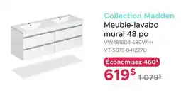 Bath Depot Meuble-lavabo mural 48 po Collection Madden offer