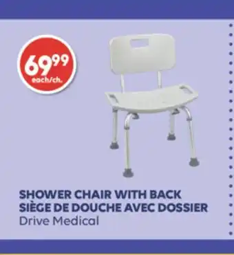 Wellwise by Shoppers SIÈGE DE DOUCHE AVEC DOSSIER Drive Medical offer