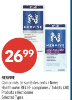 Pharmaprix NERVIVE Nerve Health or RELIEF Tablets offer