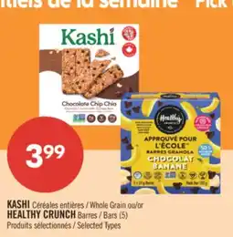 Pharmaprix KASHI Whole Grain or HEALTHY CRUNCH Barres offer