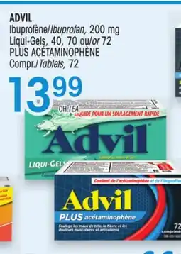 Uniprix ADVIL Ibuprofène/Ibuprofen, 200 mg Liqui-Gels, PLUS ACÉTAMINOPHÈNE offer