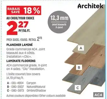 BMR PLANCHER LAMINÉ offer