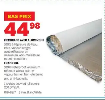 BMR MEMBRANE AVEC ALUMINIUM offer