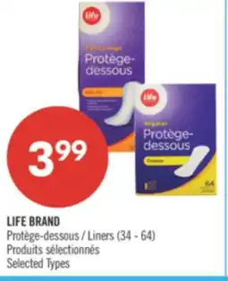 Pharmaprix LIFE BRAND Liners offer