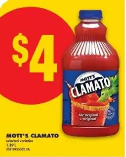 No Frills Mott's clamato offer