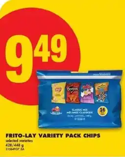 No Frills Frito-lay variety pack chips offer