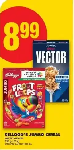 No Frills Kellogg's jumbo cereal offer