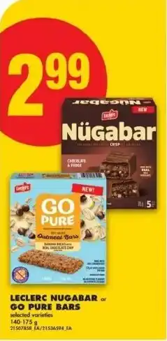 No Frills Leclerc nugabar or go pure bars offer