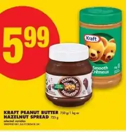 No Frills Kraft peanut butter or hazelnut spread offer