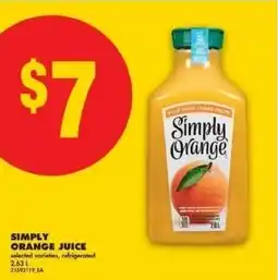 No Frills Simply orange juice offer