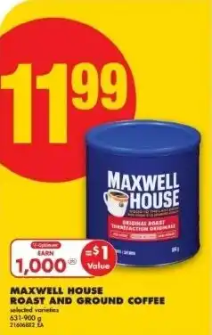 No Frills Maxwell house roast and ground coffee offer