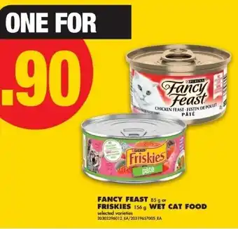 No Frills Fancy feast or friskies wet cat food offer