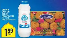 Food Basics Delphi salt or cedar falafel mix offer