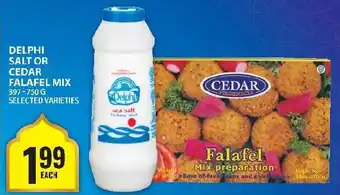 Food Basics Delphi salt or cedar falafel mix offer