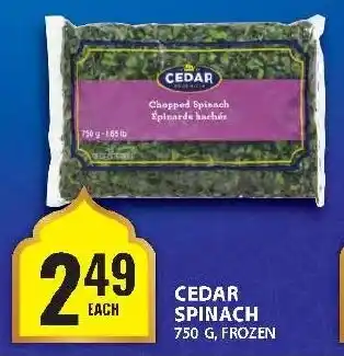 Food Basics Cedar spinach offer